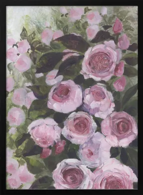 Aurorie painterly roses - Stretched Canvas, Poster or Fine Art Print