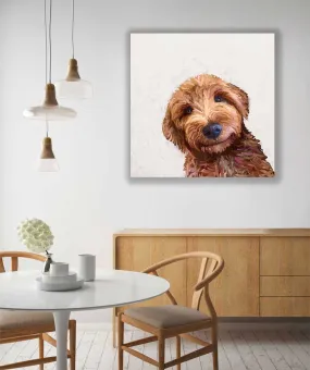 Best Friend - Golden Doodle Smile Canvas Wall Art