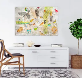 Bird Sketches Canvas Wall Art