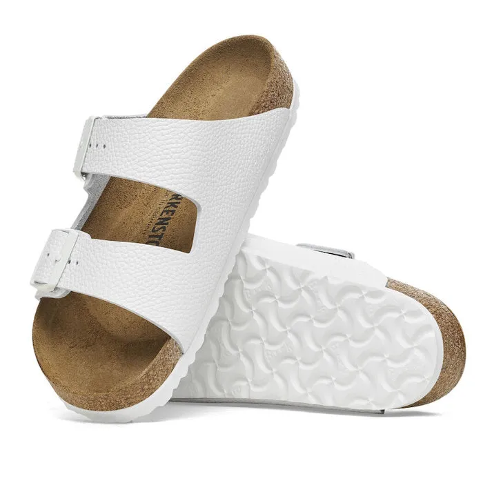 Birkenstock Arizona Smooth (Pebbled) Leather White Narrow Width