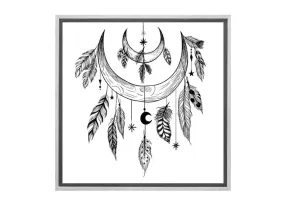 Black and White Dreamcatcher 2 | Canvas Wall Art Print