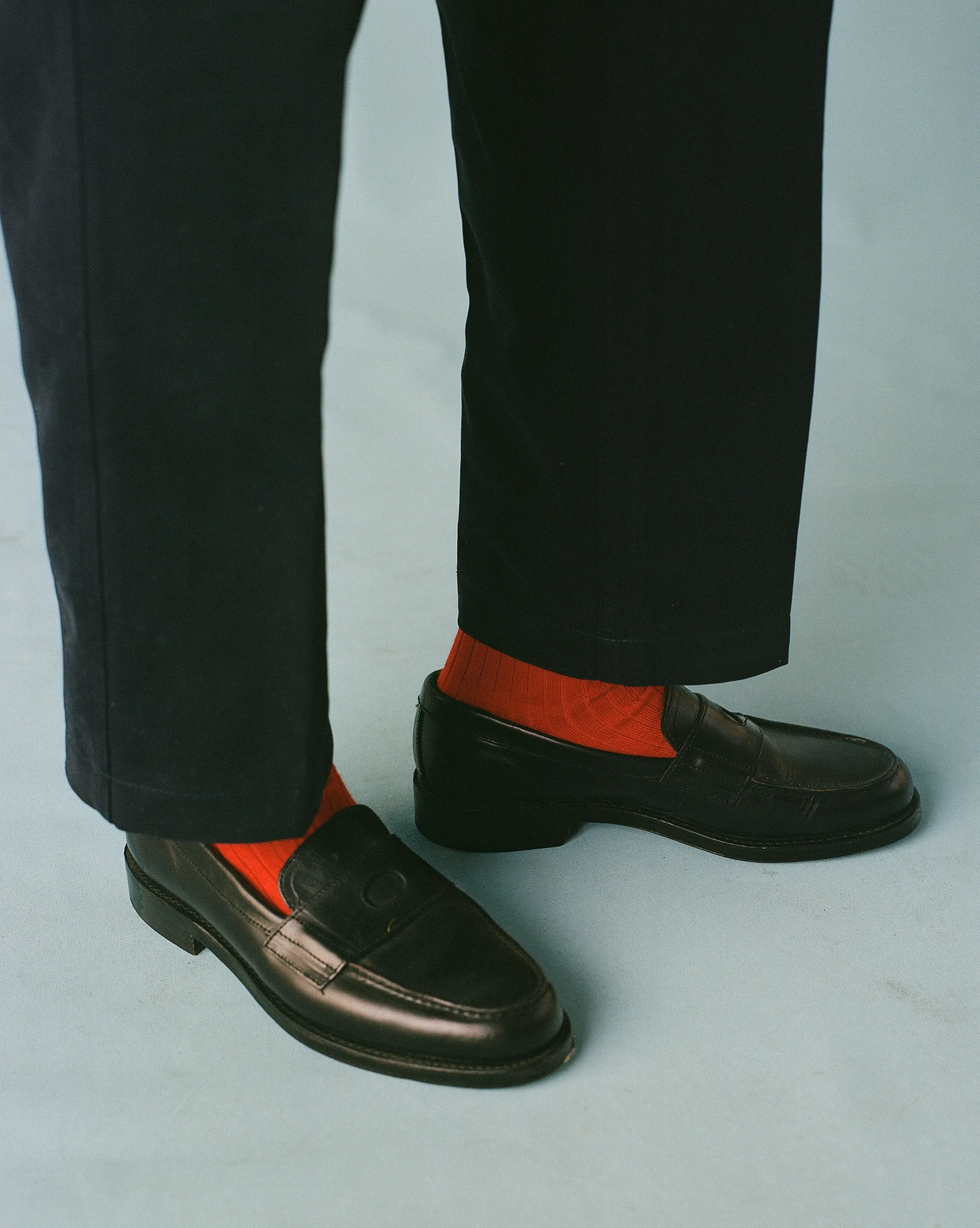 Black Leather Charles Goodyear Welted Penny Loafer