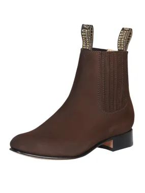 Botines Charros Clasicos de Piel Nobuck para Hombre 'El Besserro' - ID: 206