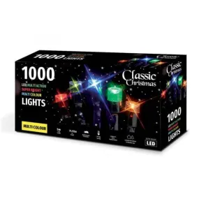 Classic Christmas 1000L Super Bright LED Lights - Multicolour | CCC011979