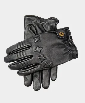 Dents Bikers Style Leather Driving Glove in Black