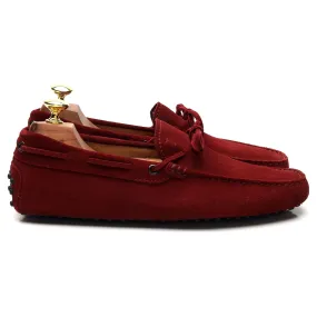 Gommino Red Suede Driving Loafers UK 7