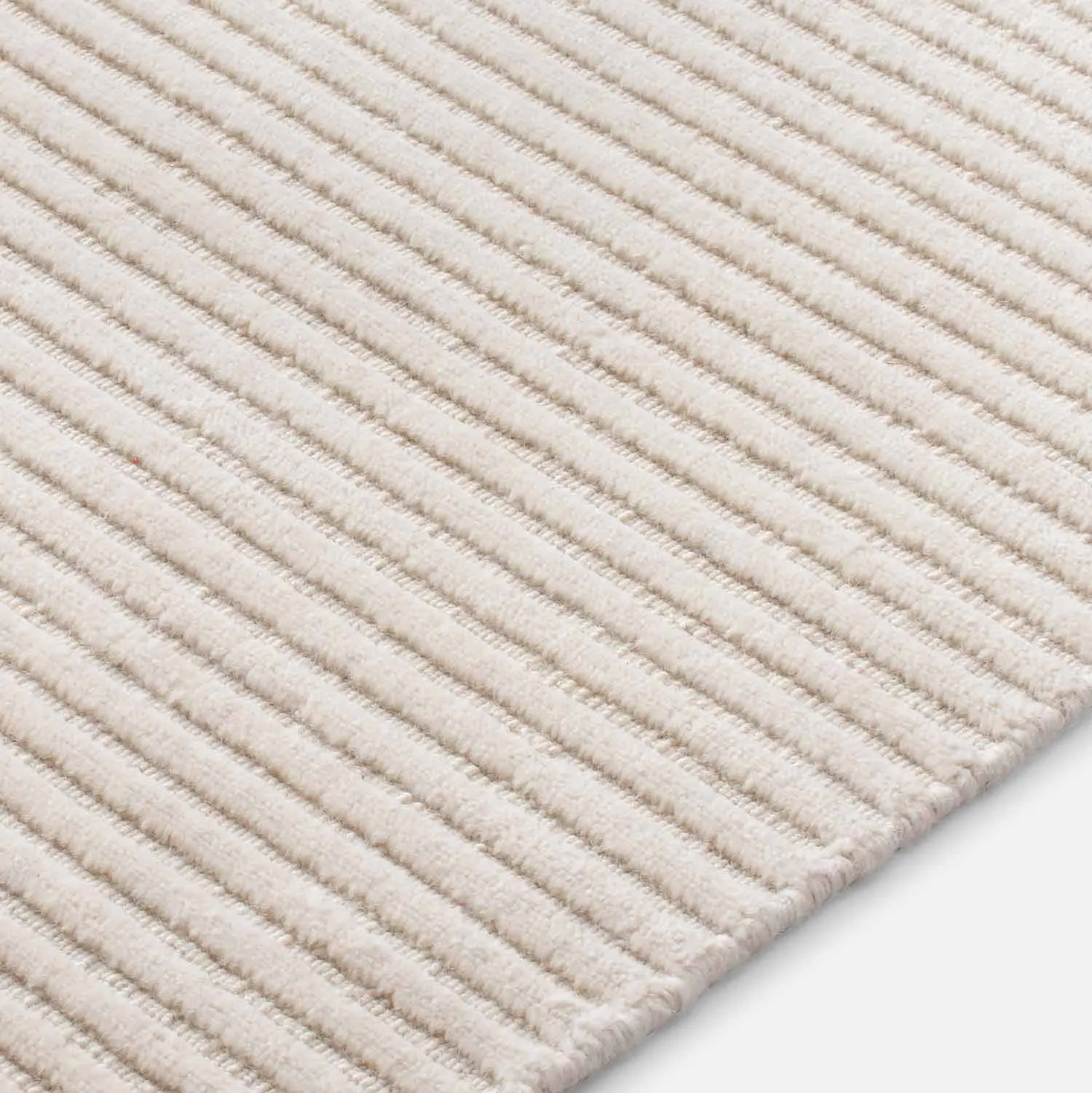 Ribbed Wool Rug - Ivory