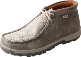 Twisted X Men's Chukka Driving CellStretch Moccasins, Grey/Light Grey, 11 Wide